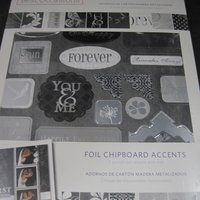 Black Silver White Wedding Foil Chipboard Accents Scrapbooking