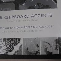 Black Silver White Wedding Foil Chipboard Accents Scrapbooking