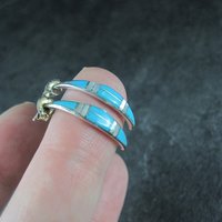 Southwestern Sterling Turquoise Inlay Earrings