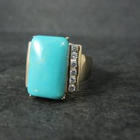 Ross Simons Vermeil Sterling Turquoise Ring Size 8