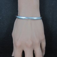 Simple Navajo Sterling 5mm Cuff Bracelet 6.25 Inches