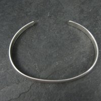 Simple Navajo Sterling 5mm Cuff Bracelet 6.25 Inches