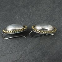 Vintage Mexican Sterling Brass Earrings