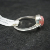 Dainty Estate Sterling Rhodochrosite Ring Size 9