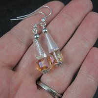 Long Vintage Austrian Crystal Earrings