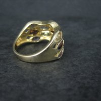 Vintage Vermeil Sterling Gemstone Ring Size 8