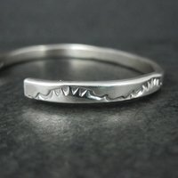 Southwestern Vintage Sterling Cuff Bracelet 6 Inches Tahe