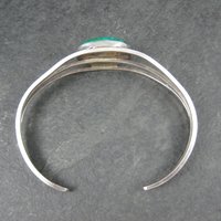 Vintage Sterling Chrysocolla Cuff Bracelet 6.5 Inches