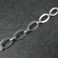 Vintage Italian Sterling Chain Bracelet 7.2"