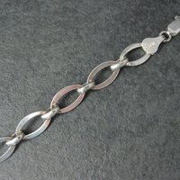 Vintage Italian Sterling Chain Bracelet 7.2"