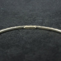 Dainty 2mm Gold Vermeil Bangle Bracelet 8 Inches