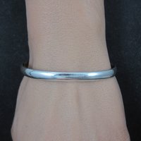 Simple Navajo Sterling 5mm Cuff Bracelet 6.25 Inches