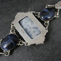 Vintage Sterling Quartz Sodalite Pearl Bracelet Sajen