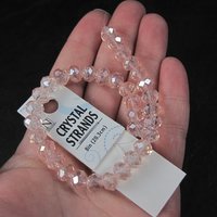 Nicole 8mm Pink AB Crystal Bead Strand Discontinued