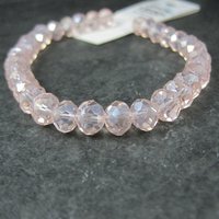 Nicole 8mm Pink AB Crystal Bead Strand Discontinued