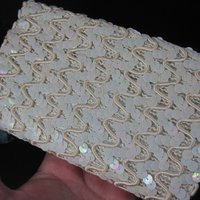 Vintage 50s Satin Sequin Wallet