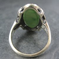 Vintage 10K Nephrite Jade Ring Size 6.5