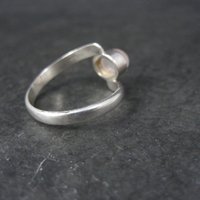 Vintage Sterling Rose Quartz Ring Size 9