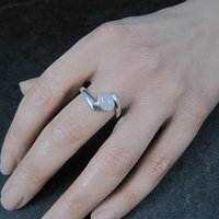 Vintage Sterling Rose Quartz Ring Size 9