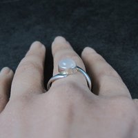 Vintage Sterling Rose Quartz Ring Size 9