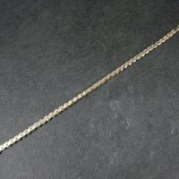 Vintage 4mm Gold Plated Chain Bracelet 7 Inches