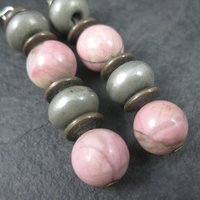 Southwestern Sterling Rhodochrosite Earrings