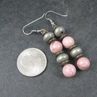 Southwestern Sterling Rhodochrosite Earrings