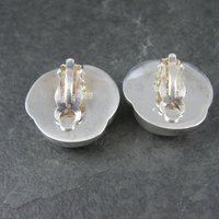 Vintage Contemporary Sterling Clip On Earrings