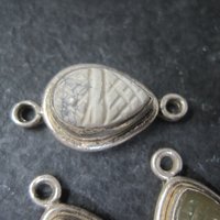 Lot of 3 Sterling Silver Gemstone Jewelry Connectors