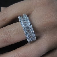 Vintage Sterling Cubic Zirconia Ring Size 10