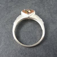Vintage Sterling Cz Cocktail Ring Size 11
