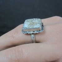 Vintage Sterling Jasper Ring Size 8