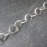 Italian Sterling Circle Link Bracelet 7.5 Inches Vintage Vintage by Reed