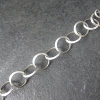 Italian Sterling Circle Link Bracelet 7.5 Inches Vintage Vintage by Reed