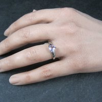 Vintage Sterling Amethyst Ring Size 6.5