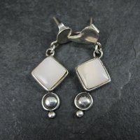 Vintage Sterling Quartz Earrings