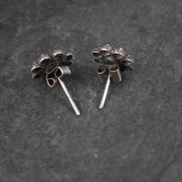 Vintage Sterling Etruscan Stud Earrings 10mm