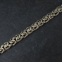 Estate Vermeil Sterling Byzantine Bracelet 8 Inches