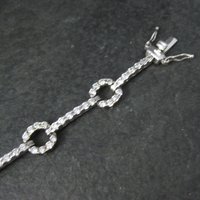 Estate Sterling Cubic Zirconia Bracelet 7 Inches