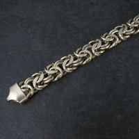 Estate Vermeil Sterling Byzantine Bracelet 8 Inches