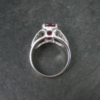 Estate Sterling Pink Sapphire Ring Size 6.5