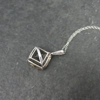 14K Smoky Topaz Solitaire Pendant White Gold