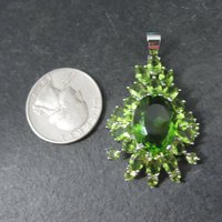 Estate Sterling Green Cubic Zirconia Pendant