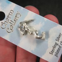 Silver Plated Gymnast Charm