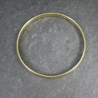 Vintage Vermeil Sterling Bangle Bracelet 7.75" 1980s Mexican Silver
