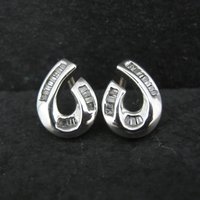 10K White Gold Diamond Earrings Estate .30 Carat