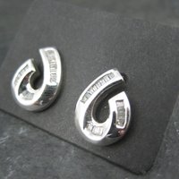 10K White Gold Diamond Earrings Estate .30 Carat