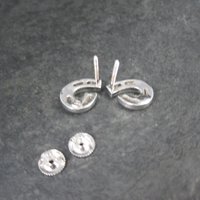 10K White Gold Diamond Earrings Estate .30 Carat