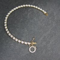 Vintage Illusion Diamond Sterling Vermeil Circle Bracelet