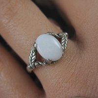 Vintage Sterling Opal Ring NOS Size 5.5